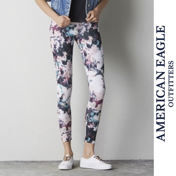 American Eagle Outfitters Pants - AEO Hi-Rise Floral Printed Legging, Multi, S
